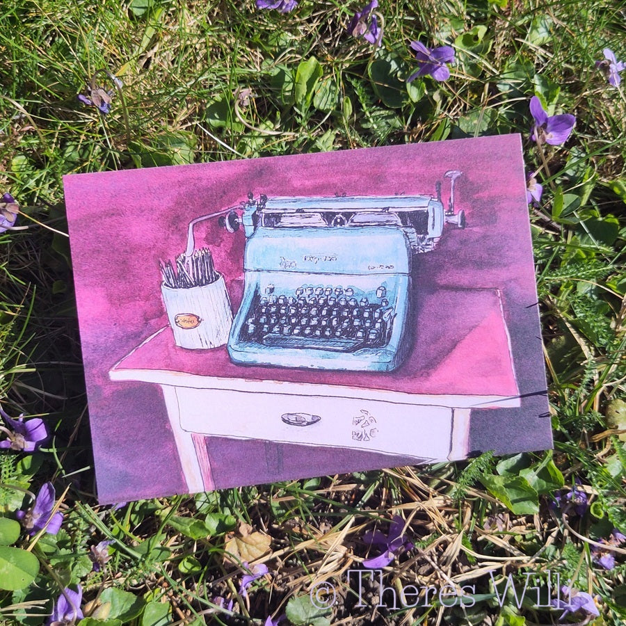 Postkarte - Schreibmaschine