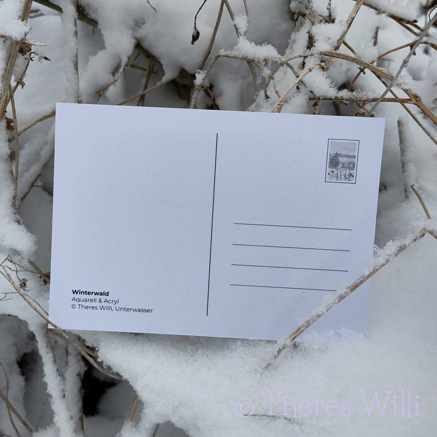 Postkarte - Winterwald