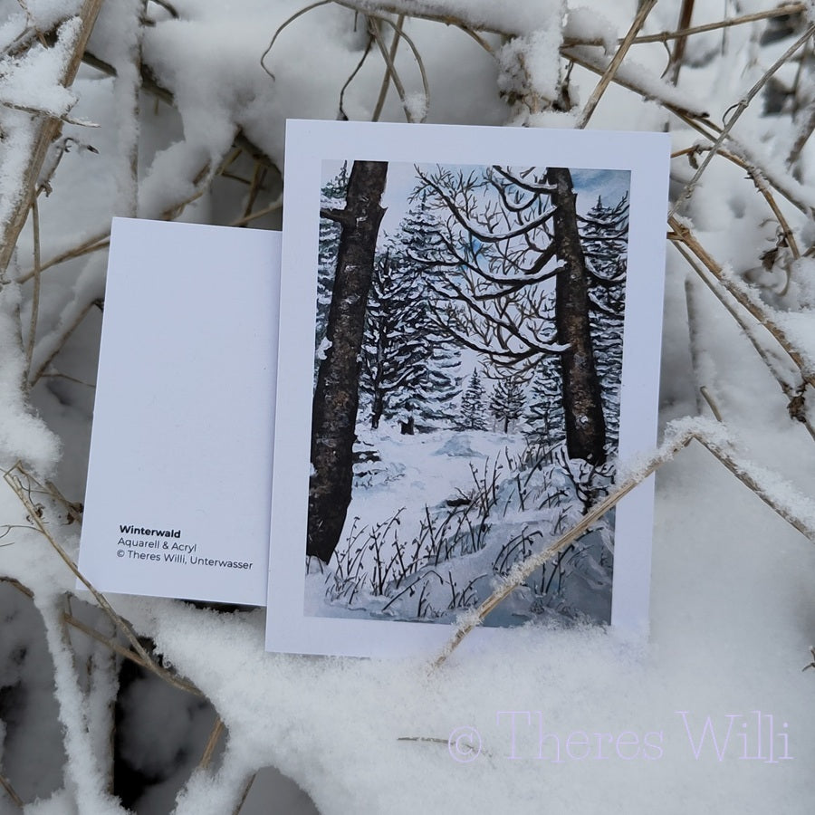 Postkarte - Winterwald
